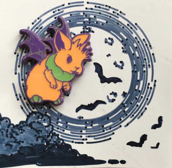 Bat Bunny 1" Soft Enamel Pin: Aslan