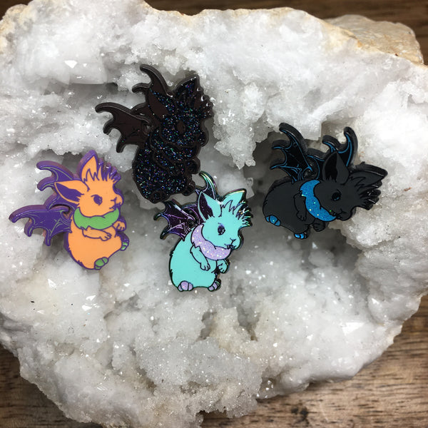 Bat Bunny 1" Soft Enamel Pin: Full Set